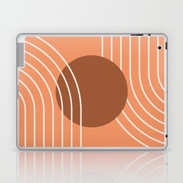 Geometric Lines in Terracotta Shades 2 (Rainbow Abstraction) Laptop Skin