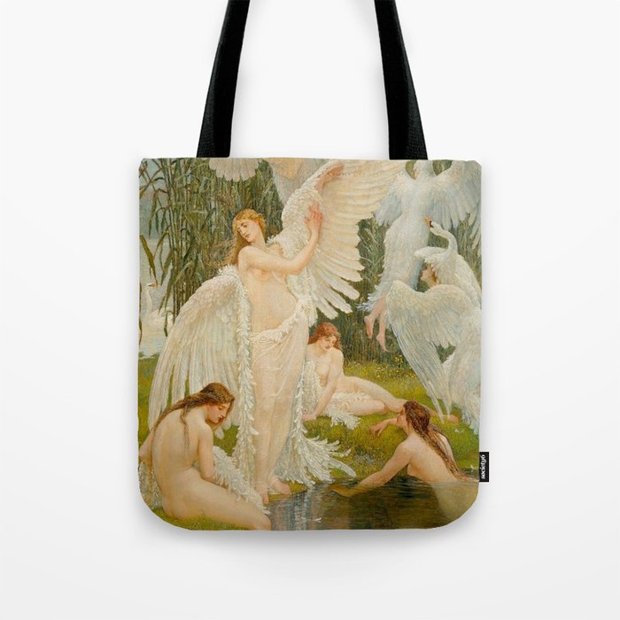 The Swan Maidens by Walter Crane Tote Bag