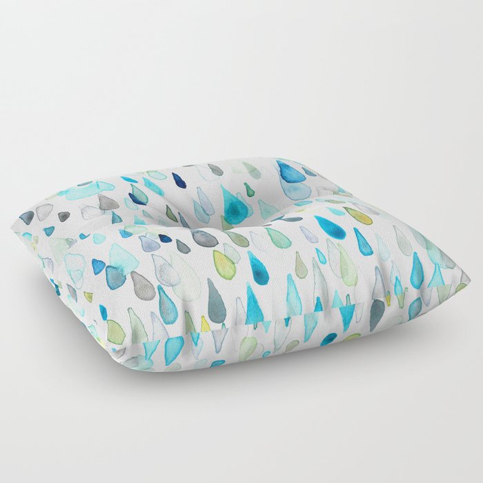 Raindrops Floor Pillow