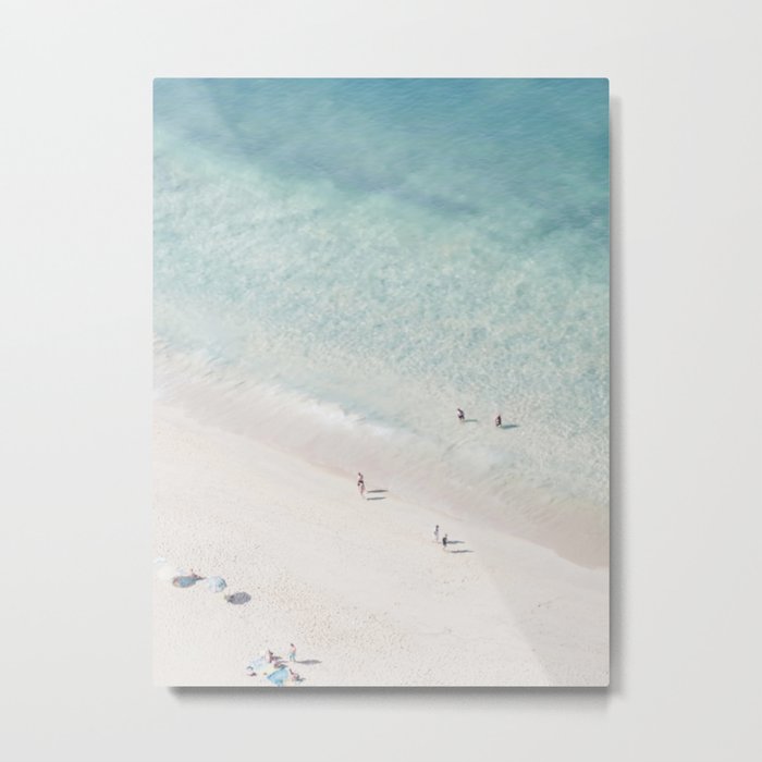 Beach Love 2 (part of a diptych) - Aerial Beach - Ocean - Travel photography Metal Print