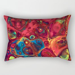 Explosion in red, blue and yellow colors Rectangular Pillow