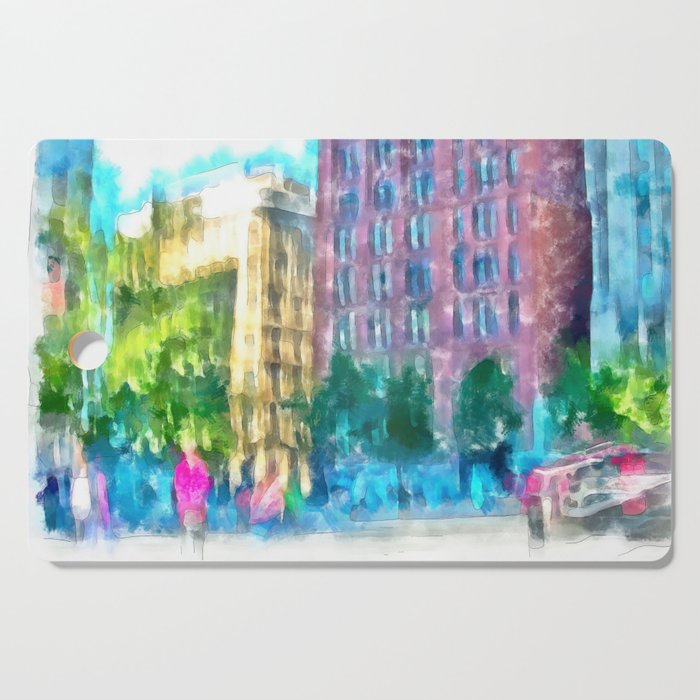 Urban Collection Abstract City Lifestyle Vintage Watercolor