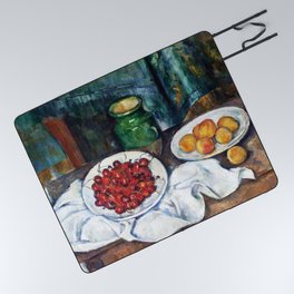 Still Life With Cherries And Peaches (1885-1887) by Paul Cézanne Picnic Blanket