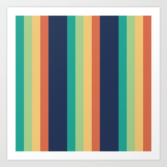 Happy Stripes Art Print
