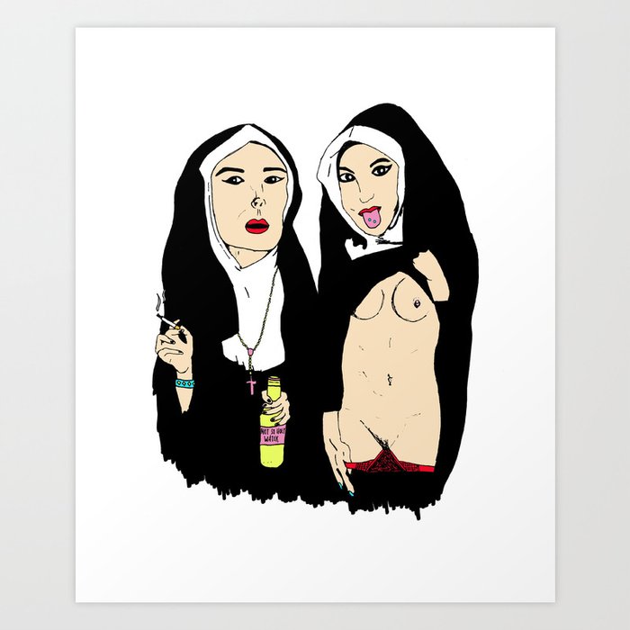 Fun Nuns Art Print