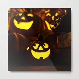Halloween Jack Lantern Metal Print