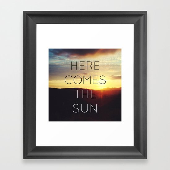 Here It Comes Framed Art Print