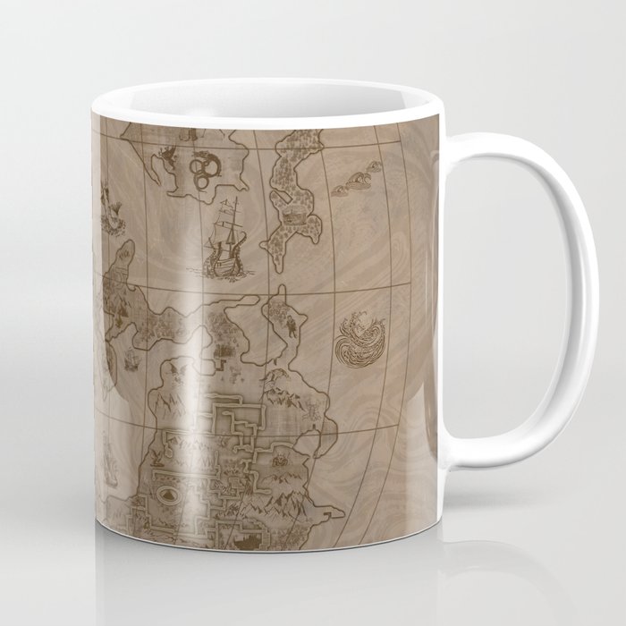 F. Fantasy NES Medieval-Styled Game Map Coffee Mug