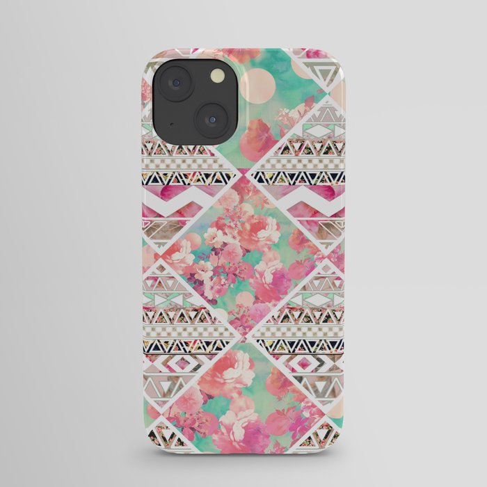 Aztec Floral  Diamond iPhone Case