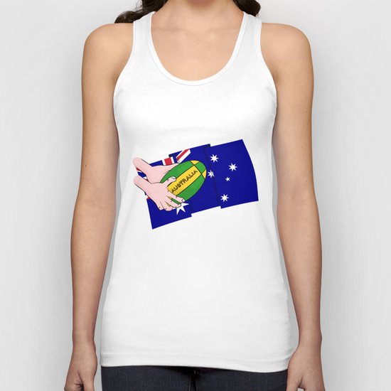 Australia Rugby Ball Unisex Tank Top