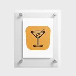 Orange Martini Floating Acrylic Print