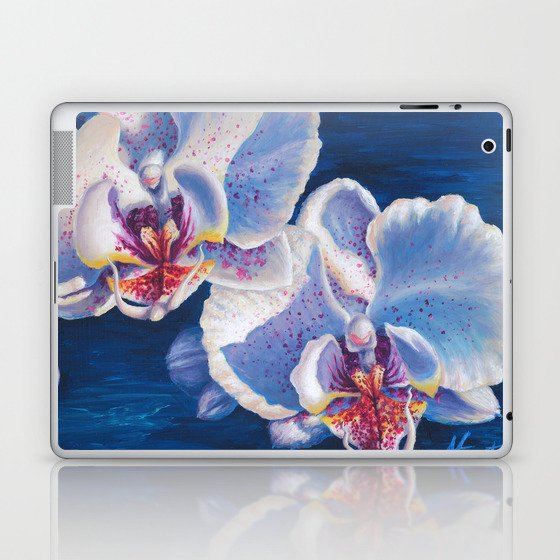 Two White Orchids Laptop & iPad Skin