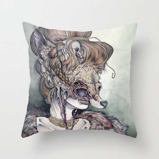 Vulpes Masquerade, now as a print! Throw Pillow
