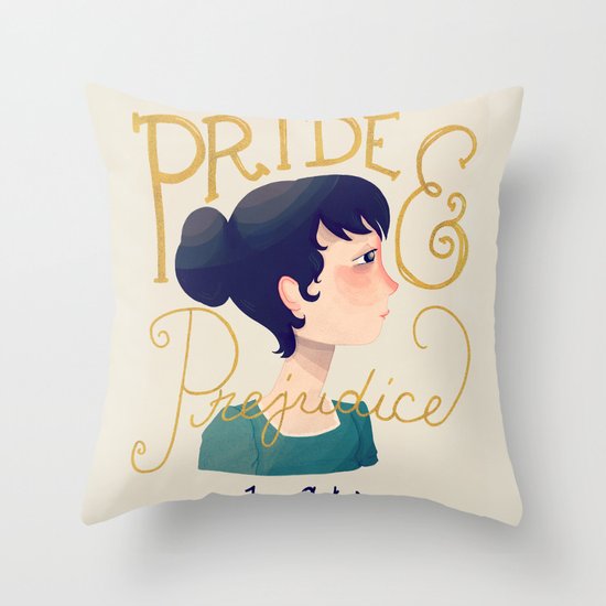 Pride and Prejudice Throw Pillow