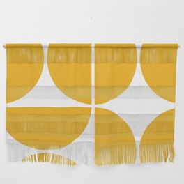 Mid Century Modern Yellow Square Wall Hanging