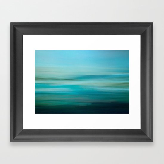 Greenish Blue Sea Framed Art Print