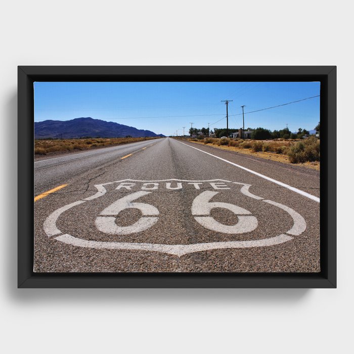 Historic Route 66 Framed Canvas