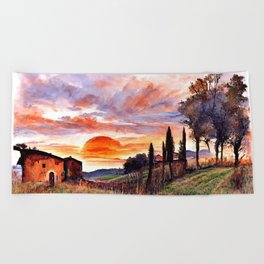 Landscapes of Tuscany Beach Towel