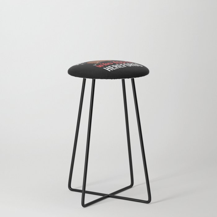 Hereford Cow Cattle Bull Beef Farm Counter Stool