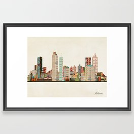 atlanta skyline Framed Art Print