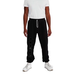 Large Black and White Watercolor Polkadots  Sweatpants