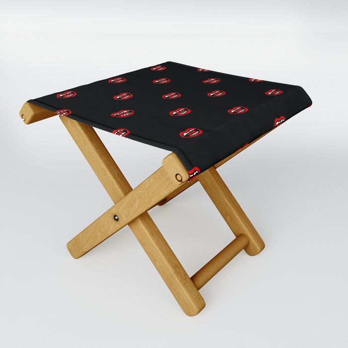 Cartoon Style Mouths Drawing Pattern Folding Stool By Danflcreativo Society6