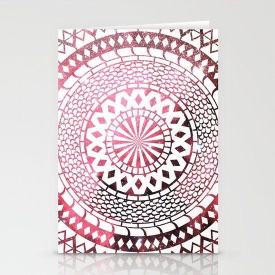 Nebula Snake Mandala Stationery Cards