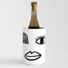 Magic Face Outline - Lips, Evil Eye and Rainbow Wine Chiller