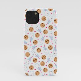 Happy Milk and Cookies Pattern iPhone Case
