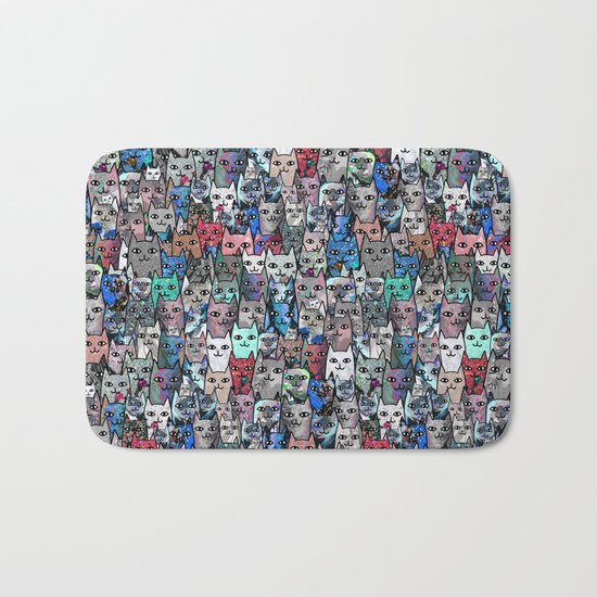 Gemstone Cats RGB Bath Mat