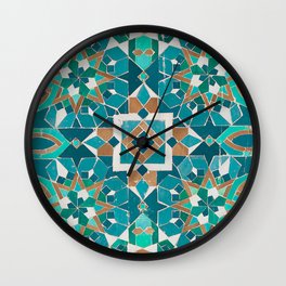 Moroccan Tile - Casablanca Zellige II Wall Clock
