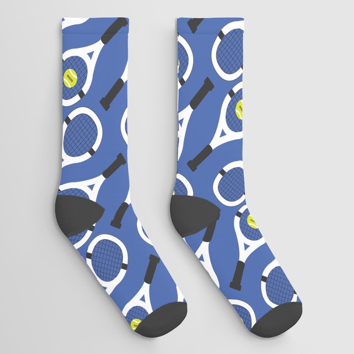Tennis Pattern (Blue/White) Socks