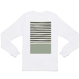 Sage Green x Stripes Long Sleeve T-shirt