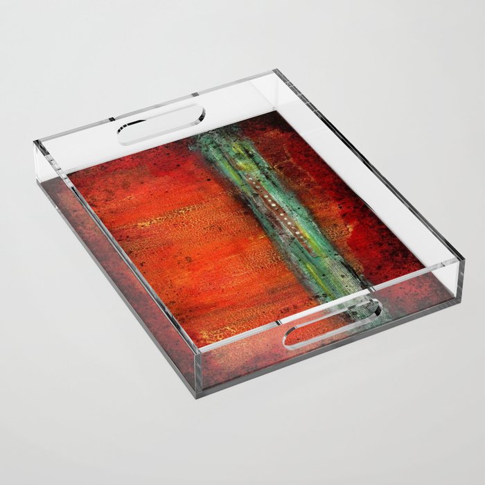 Abstract Copper Acrylic Tray