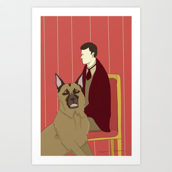 Man and Dog Art Print