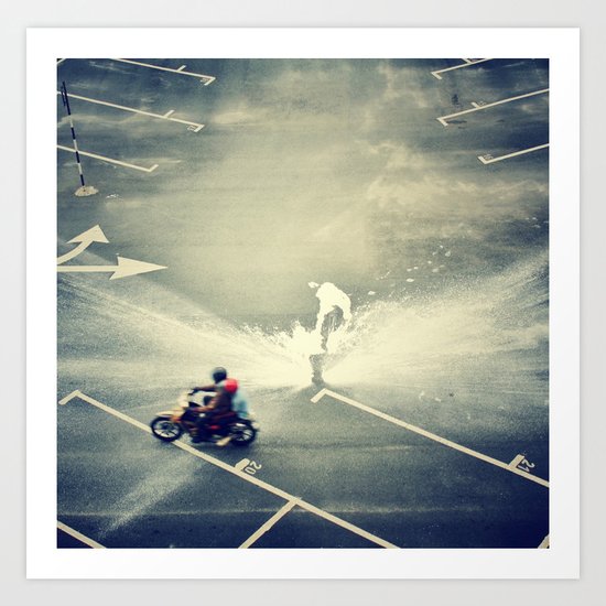 Riding on Paint Art Print