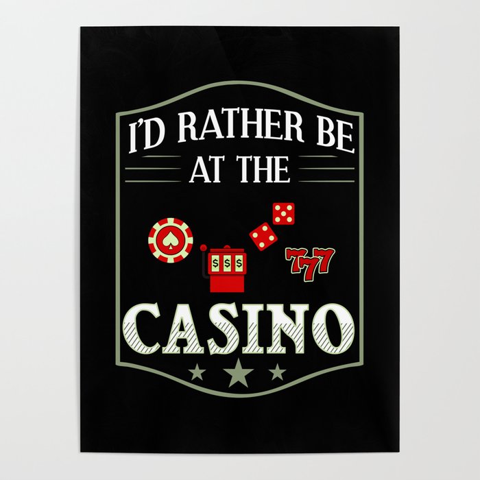 Casino Slot Machine Game Chips Card Player Poster