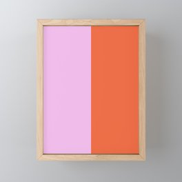 Pink/Red Colorblock Stripes Framed Mini Art Print