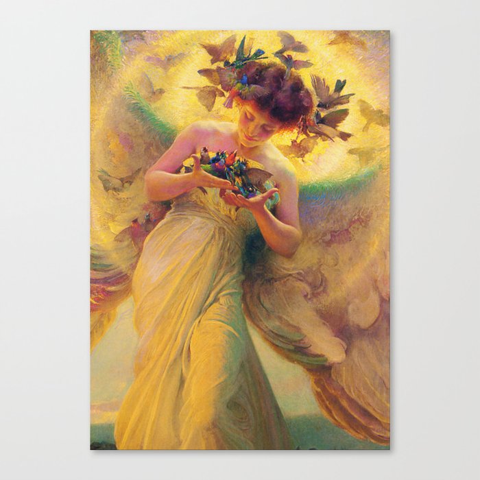 “Angel of the Birds” by Franz Dvorak Canvas Print