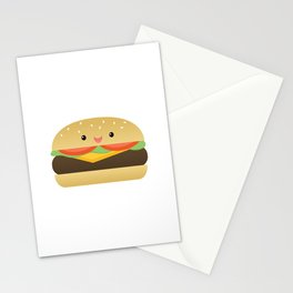 Happy Cheeseburger Stationery Card