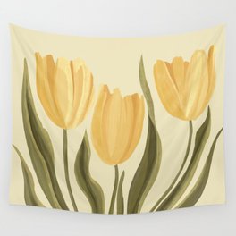 Yellow Yellow Tulips Wall Tapestry