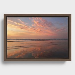 New Zealand sunset Framed Canvas