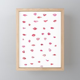 Lips and lips Framed Mini Art Print