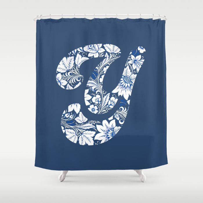 Chinese Element Blue - Y Shower Curtain