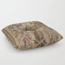 Antique 18th Century 'Neptune' French Tapestry Floor Pillow
