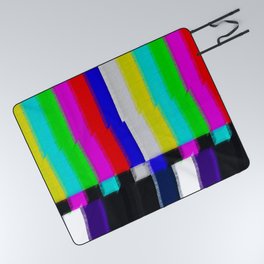 TV Screen Color Bars Picnic Blanket