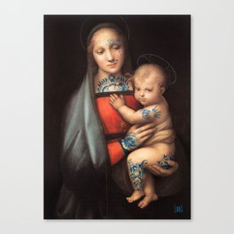 Tatted Madonna and Child Canvas Print