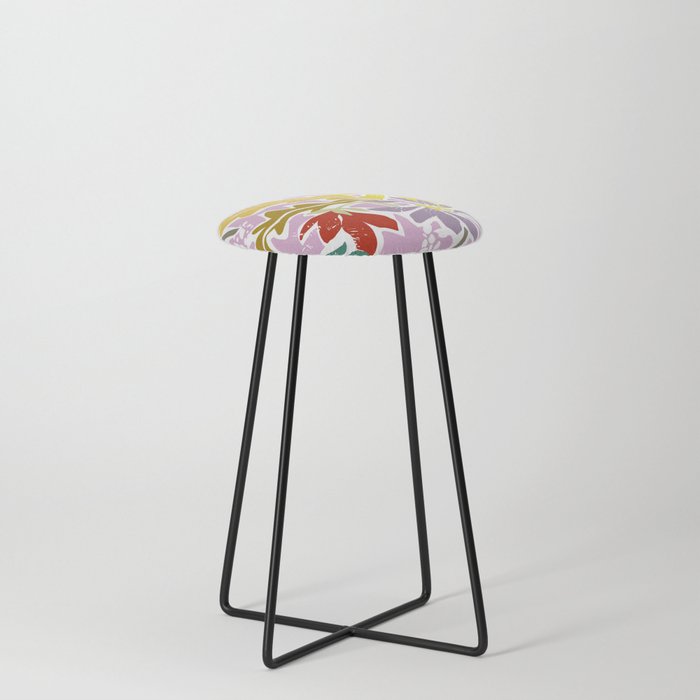 cosmopolitan flowers lilac Counter Stool