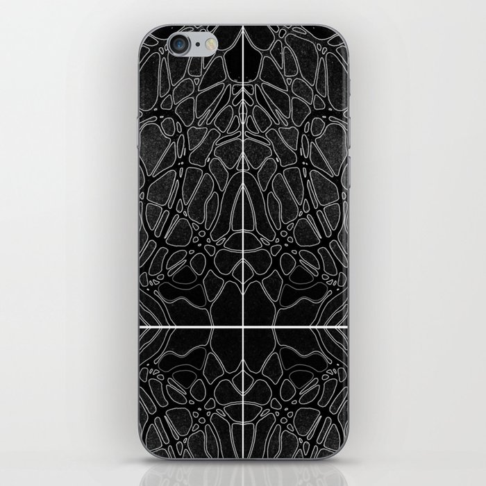 Black pattern with a circles and variety shapes by MariDani iPhone Skin