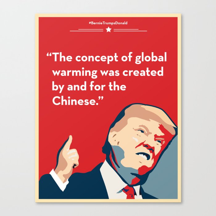 #BernieTrumpsDonald: Global Warming Canvas Print